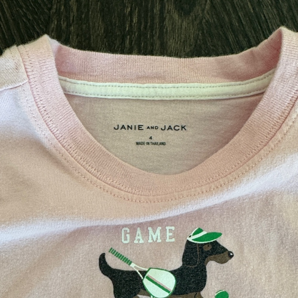 Janie and Jack Pink Game Set Match Tennis Tee - Picture 2 of 4